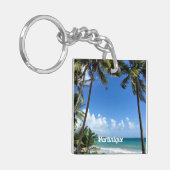 Caribisch Eiland, Martinique (gelabeld) Sleutelhanger (Voorkant Links)