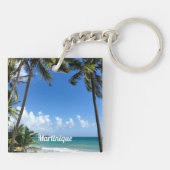 Caribisch Eiland, Martinique (gelabeld) Sleutelhanger (Achterkant)