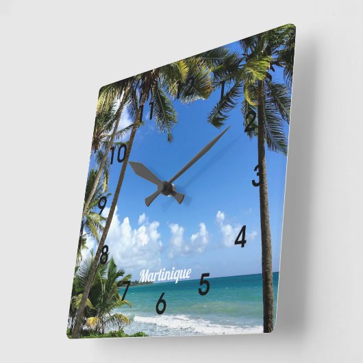 Caribisch eiland, Martinique (gelabeld) Vierkante Klok (Hoek)