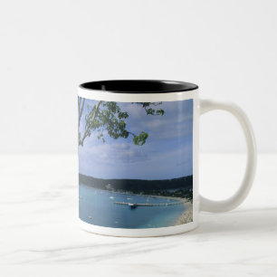 Caribisch gebied, Anguilla-eiland, Road Bay Harbou Tweekleurige Koffiemok