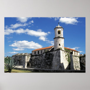 Caribisch gebied, Cuba, Havana. Oude Havana, Casti Poster