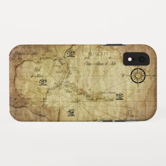 Caribisch gebied - oude kaart... Case-Mate iPhone case (Achterkant (horizontaal))
