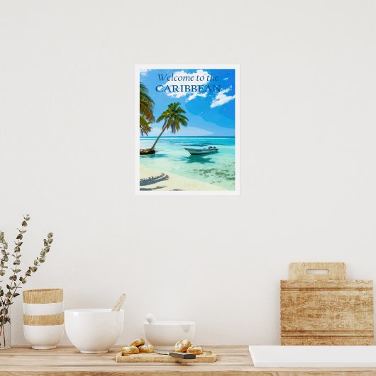  Caribisch gebied reizen Poster (Keuken)