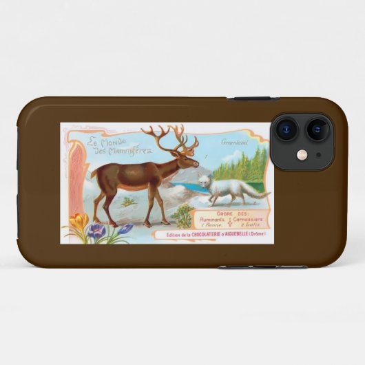 Caribisch gebied (rendieren) en Arctische vos Case-Mate iPhone Case (Achterkant (horizontaal))