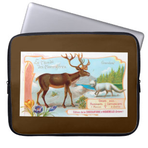 Caribisch gebied (rendieren) en Arctische vos Laptop Sleeve