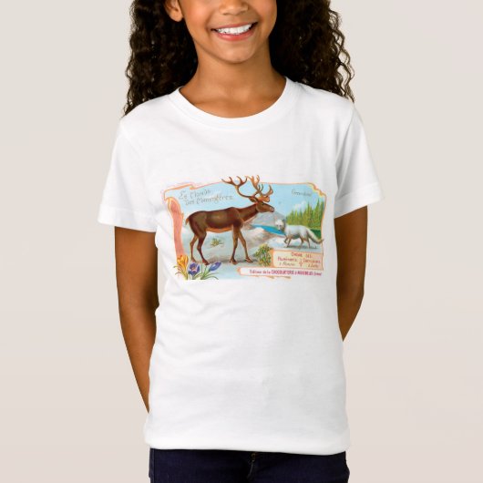 Caribisch gebied (rendieren) en Arctische vos T-shirt (Voorkant)