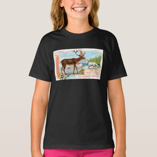  Caribisch gebied (rendieren) en Arctische vos T-shirt (Voorkant)