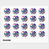 Caribisch gebied ronde sticker (Vel)