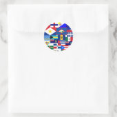Caribisch gebied ronde sticker (Tas)