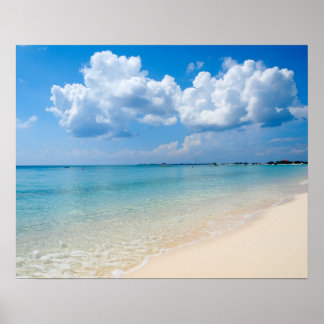 Caribisch gebied - Seven Mile Beach - Kaaimaneilan Poster