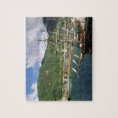 Caribisch gebied, St. Lucia, Soufriere. Boten in Legpuzzel (Verticaal)