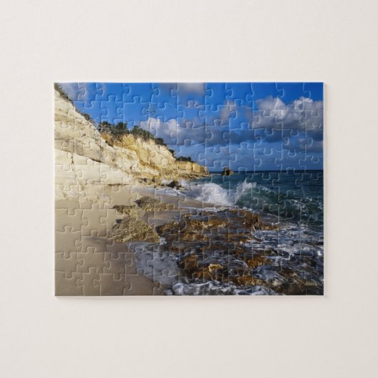 Caribisch gebied, St. Martin, Kliffen bij Cupecoy- Legpuzzel (Horizontaal)
