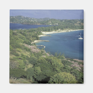 Caribisch gebied, West-Indië, St. Lucia. Uitzicht  Magneet