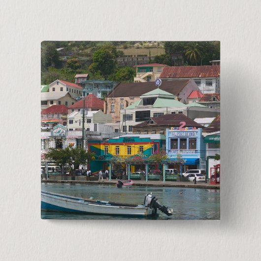 Caribisch, GRENADA, St. George's, St. George's Vierkante Button 5,1 Cm (Voorkant)