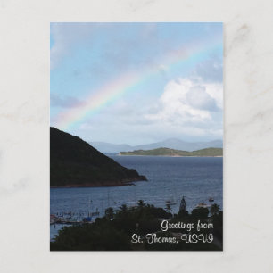 Caribisch Regenboog Eiland Leven Briefkaart