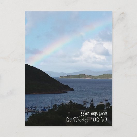 Caribisch Regenboog Eiland Leven Briefkaart (Voorkant)