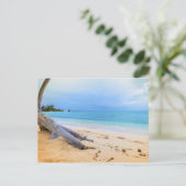 Caribisch strand briefkaart (Staand voorkant)