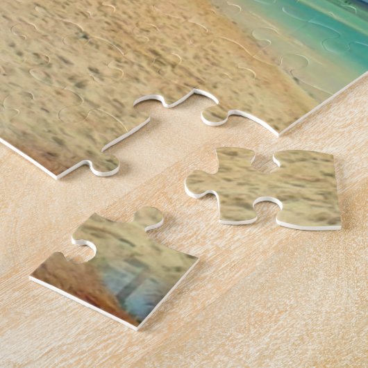 Caribisch strand mooie collage legpuzzel (Zijkant)