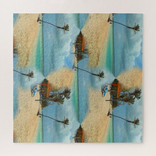 Caribisch strand mooie collage legpuzzel (Horizontaal)