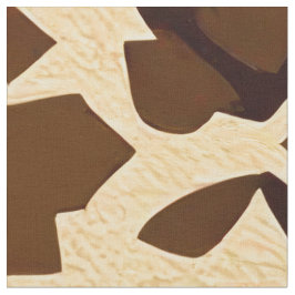 Caribisch Tribal Blokpatroon — Aardse Tannige Brui Stof