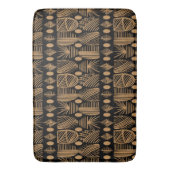 Caribisch Tribal Mudcloth: Zwart, Goud Badmat (Voorkant Verticaal)