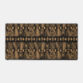 Caribisch Tribal Mudcloth: Zwart, Goud Bureaumat (Voorkant)