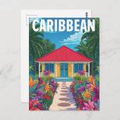  Caribisch Tropisch Huis Briefkaart (Voorkant / Achterkant)