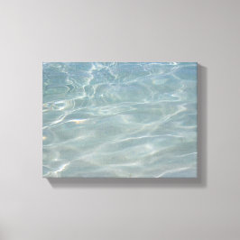 Caribisch Water Abstract Blauw Natuur Canvas Afdruk