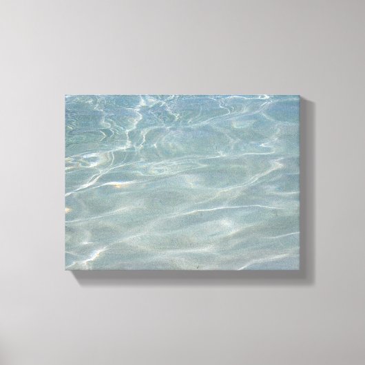 Caribisch Water Abstract Blauw Natuur Canvas Afdruk (Voorkant)