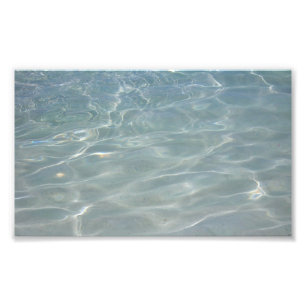 Caribisch Water Abstract Blauw Natuur Foto Afdruk
