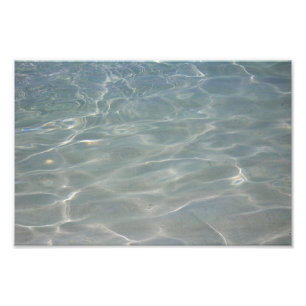Caribisch Water Abstract Blauw Natuur Foto Afdruk
