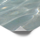 Caribisch Water Abstract Blauw Natuur Poster (Hoek)