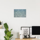 Caribisch Water Abstract Blauw Natuur Poster (Thuiskantoor)
