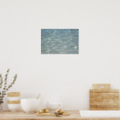 Caribisch Water Abstract Blauw Natuur Poster (Keuken)