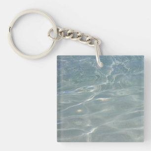 Caribisch Water Abstract Blauw Natuur Sleutelhanger