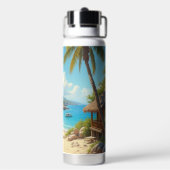 Caribisch weekend waterfles (Achterkant)