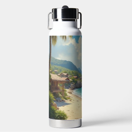 Caribisch weekend waterfles (Voorkant)