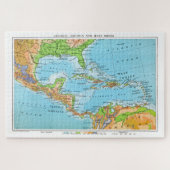 Caribisch / West-Indië, Oude gerestaureerde kaart. Legpuzzel (Horizontaal)