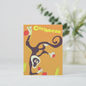 Caribische aap vintage stijl reisposter (Staand voorkant)