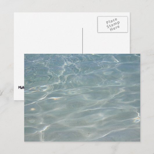 Caribische Abstracte waterblauwe Natuur Briefkaart (Voorkant / Achterkant)