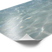 Caribische Abstracte waterblauwe Natuur Foto Afdruk (Hoek)