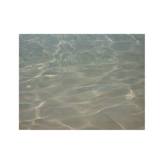 Caribische Abstracte waterblauwe Natuur Houten Poster (Voorkant)
