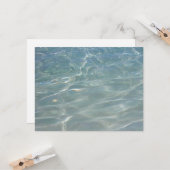 Caribische Abstracte waterblauwe Natuur Kaart (Voorkant / Achterkant in situ)