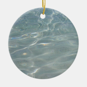 Caribische Abstracte waterblauwe Natuur Keramisch Ornament
