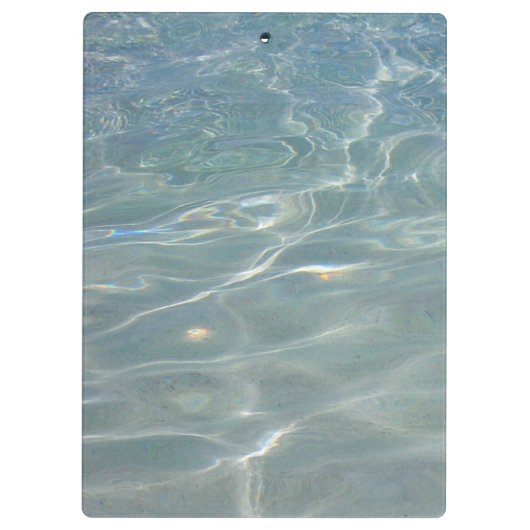 Caribische Abstracte waterblauwe Natuur Klembord (Achterkant)