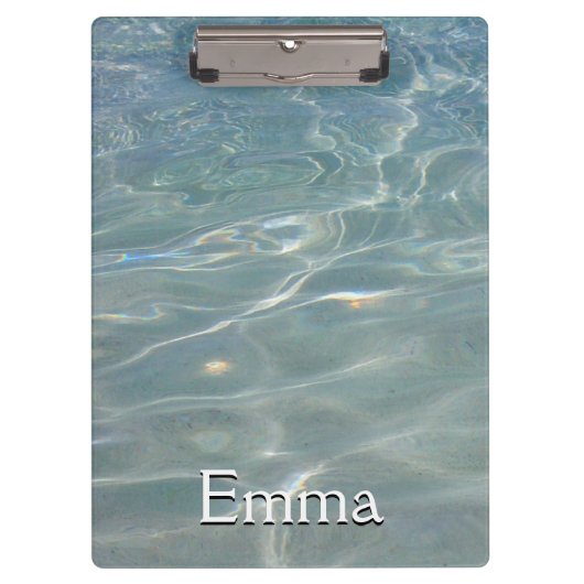 Caribische Abstracte waterblauwe Natuur Klembord (Voorkant)