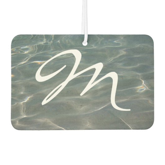 Caribische Abstracte waterblauwe Natuur Luchtverfrisser (Voorkant)