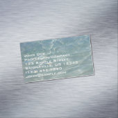 Caribische Abstracte waterblauwe Natuur Magnetisch Visitekaartje (Voorbeeld)