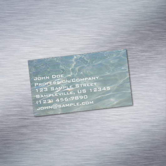 Caribische Abstracte waterblauwe Natuur Magnetisch Visitekaartje (Voorbeeld)