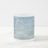 Caribische Abstracte waterblauwe Natuur Matglas Koffiemok (Center)